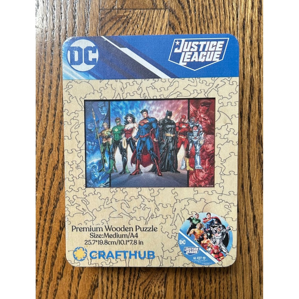 Crafthub DC Justice League Premium Wooden Puzzle Medium A4 NEW!